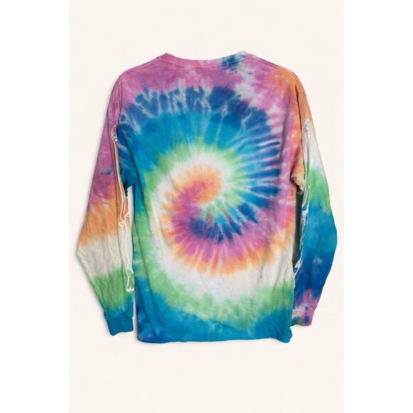 Young & Reckless Tie-Dye Skeleton Long Sleeve Tee – Size Medium - Picture 2 of 5